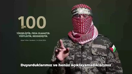 Kassam sözcüsü Ebu Ubeyde'den '100. gün' açıklaması