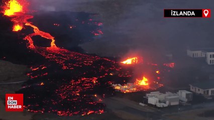 İzlanda’da patlayan yanardağ yerleşim yerlerine ulaştı