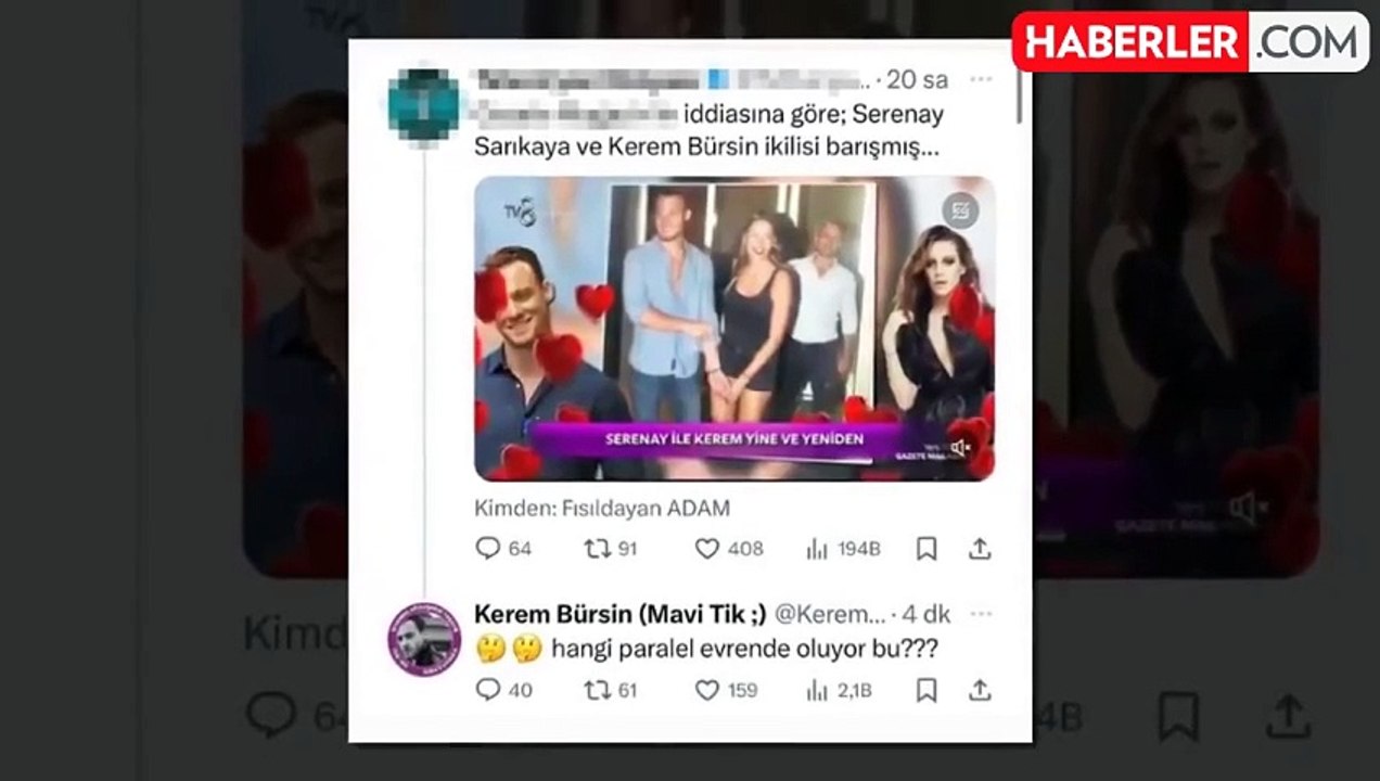 Kerem Bürsin, Serenay Sarıkaya ile barıştığı söylentisini yalanladı