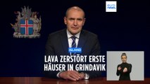 Lava zerstört erste Häuser in Grindavík