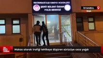 İstanbul'da makas atarak trafiği tehlikeye düşüren sürücüye ceza yağdı
