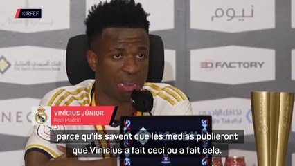 Supercoupe d'Espagne - Vinícius admet qu'il n'est "pas un saint" après ses exploits en finale