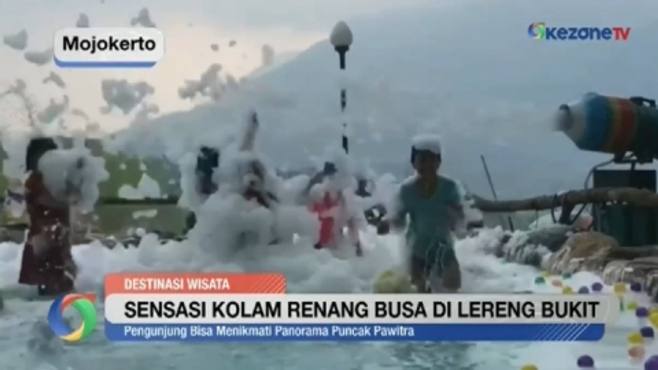 Serunya Bermain Busa Sambil Nikmati Panorama Puncak Pawitra