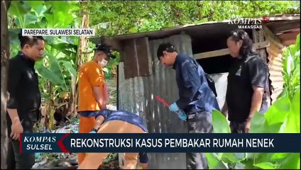 Rekontruksi Kasus Pembakar Rumah Nenek, 13 adegan diperagakan pelaku