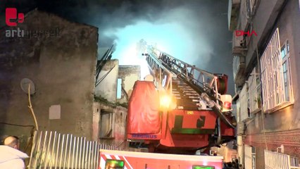 Metruk binada yangın çıktı