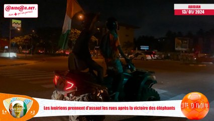 Les supporters prennent d'assaut les rues après la victoire des éléphants