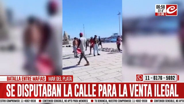 Batalla campal entre vendedores ambulantes de Mar del Plata
