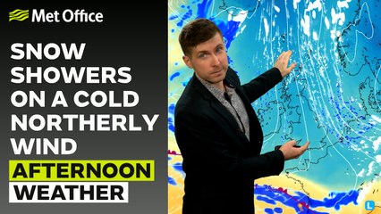 Met Office Afternoon Weather Forecast 15/01/24 – The northerly flow will continue