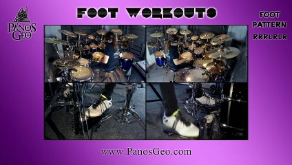 Drum Exercise | Foot Workouts (Part 209 - RRRLRLR) | Panos Geo