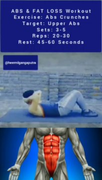 ❌ ABS CRUNCHES ✔️ Best ABS & FAT LOSS Exercise at Home #heermlgangaputra #naturalbodybuilding