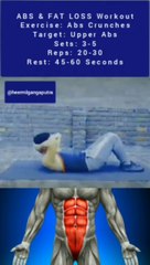 ❌ ABS CRUNCHES ✔️ Best ABS & FAT LOSS Exercise at Home #heermlgangaputra #naturalbodybuilding