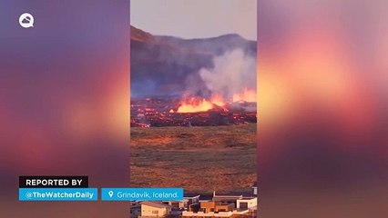 A new fissure opens in the eruption of Grindavík, Iceland.