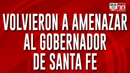 El gobernador de Santa Fe volvió a ser amenazado por grupos narcos