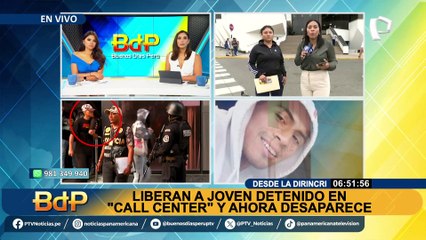 Liberan a intervenido de falso call center: familia denuncia que está desaparecido desde ese día