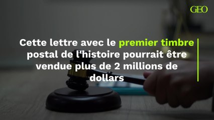 Un courrier avec le premier timbre, bientôt aux enchères !
