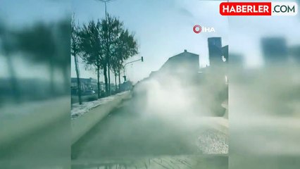 Egzozu Arızalı Otomobil Sürücüleri Zor Durumda Bıraktı