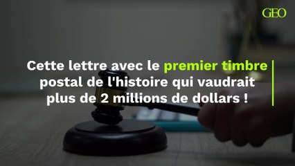 Un courrier avec le premier timbre, bientôt aux enchères !