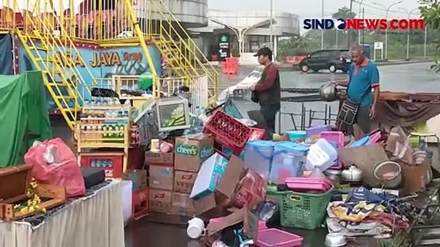 Detik-Detik Angin Kencang Sapu Pujasera dan Wahana Bermain di Sidoarjo