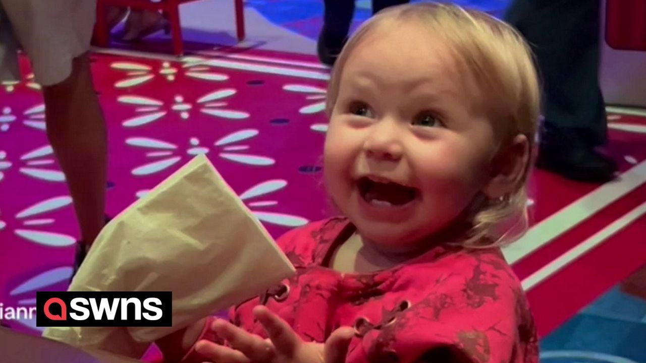 Tot freezes when she hears 'Andy's coming' just like in the Toy Story movie