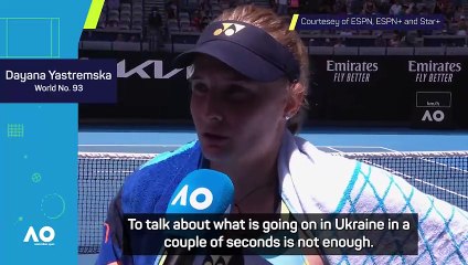 Yastremska uses Australian Open win to highlight Ukraine war
