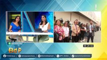 Alcalde y trabajadores municipales de San Luis protestan ante el MEF por embargo de Foncomun