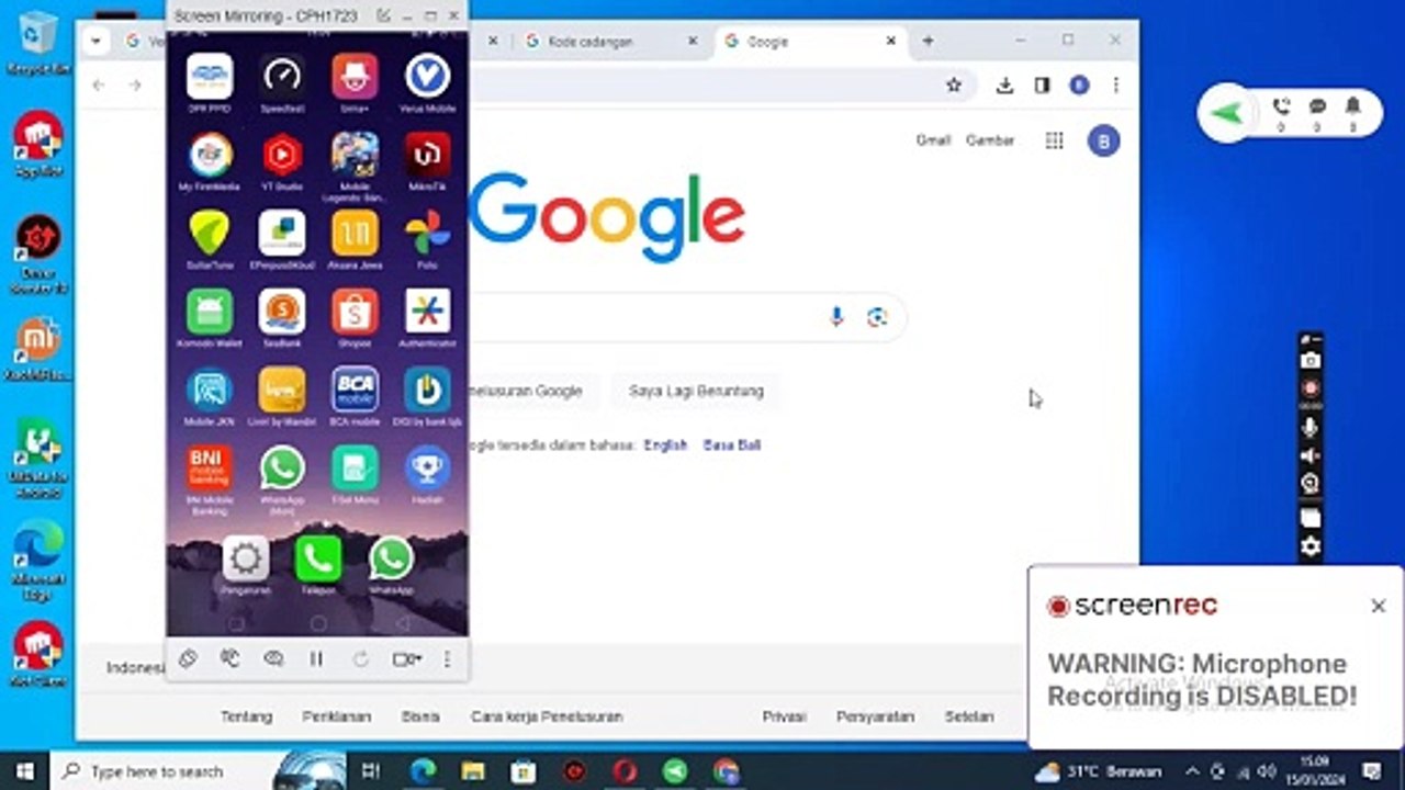 Cara membuat dan mengkoneksikan aplikasi authenticator menggunakan pc pada web browser