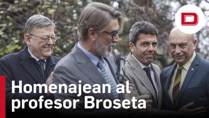 Mazón y Puig homenajean al profesor Broseta en el aniversario de su asesinato por ETA en Valencia