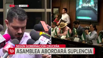 Gobernación cruceña: Suplencia temporal está en manos de la Asamblea Legislativa Departamental