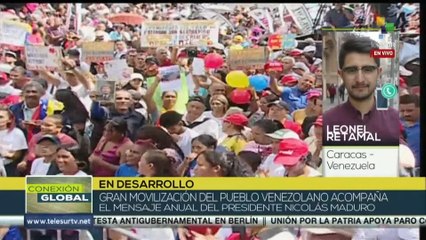 Pueblo venezolano acompaña el mensaje anual del presidente Maduro
