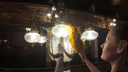 Tower Ballroom chandeliers come down for annual clean
