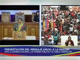 Pdte. Nicolás Maduro: Vengo a presentar el examen constitucional, anual, obligatorio ante la AN