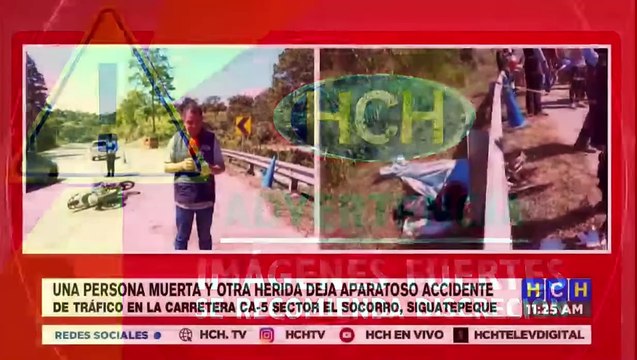 Motociclista pierde la vida y su acompañante herida, tras accidentarse en la CA-5, Siguatepeque
