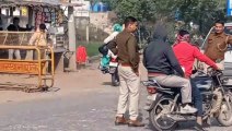 Police issued challan to 25 bikes and four wheeler vehicles