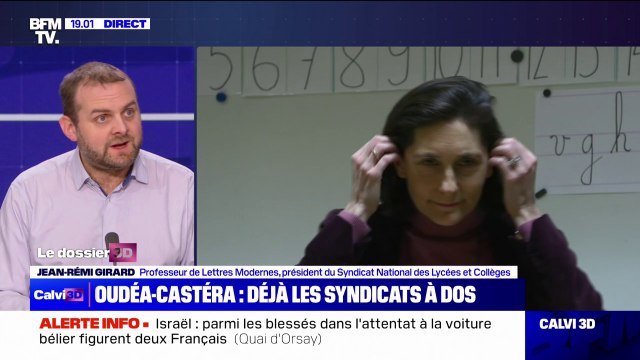 Jean-Rémi Girard (Syndicat National des Lycées et Collèges) sur les propos d'Amélie Oudéa-Castéra: Les personnels de l'école publique se sont sentis violemment insultés