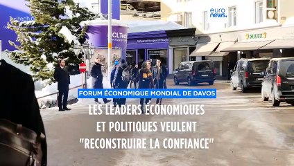 À Davos, les leaders politiques et économiques veulent "reconstruire la confiance"