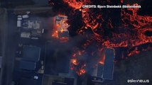 Nuove drammatiche immagini della lava che ha invaso le strade di Grindavik