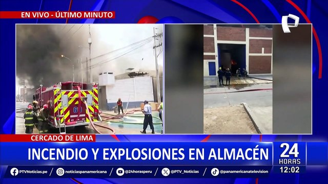 Cercado de Lima: incendio de grandes proporciones consume almacén de productos plásticos