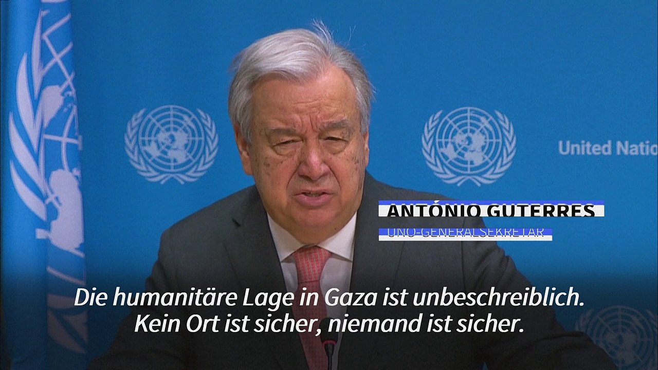 Guterres: 'Nichts kann die Bestrafung der Palästinenser rechtfertigen'