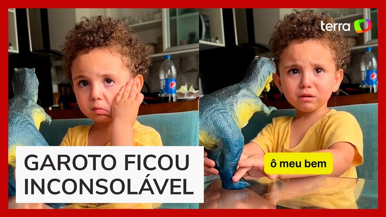 Menino viraliza ao ficar inconformado com a extinção dos dinossauros: 'Eu gosto deles'