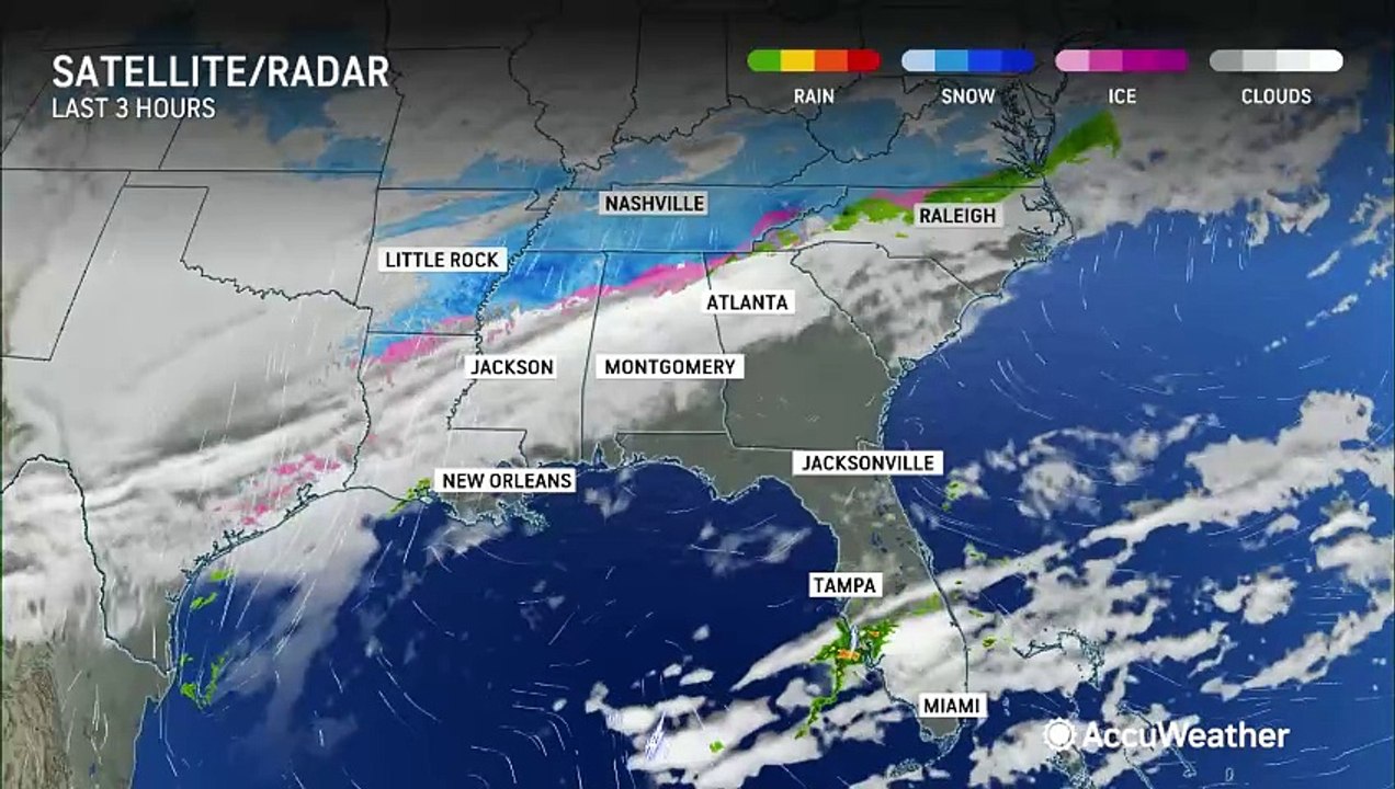 Snowy, icy start to the week in the South - video Dailymotion