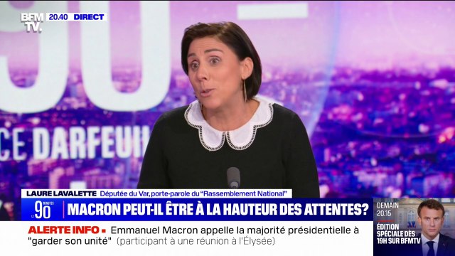 Laure Lavalette, députée RN du Var, sur la conférence de presse d'Emmanuel Macron: Est-ce qu'il aurait pas mieux fait de laisser parler Gabriel Attal?