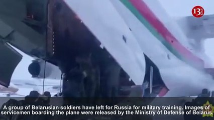 Images of Belarusian soldiers leaving for training in Russia by plane