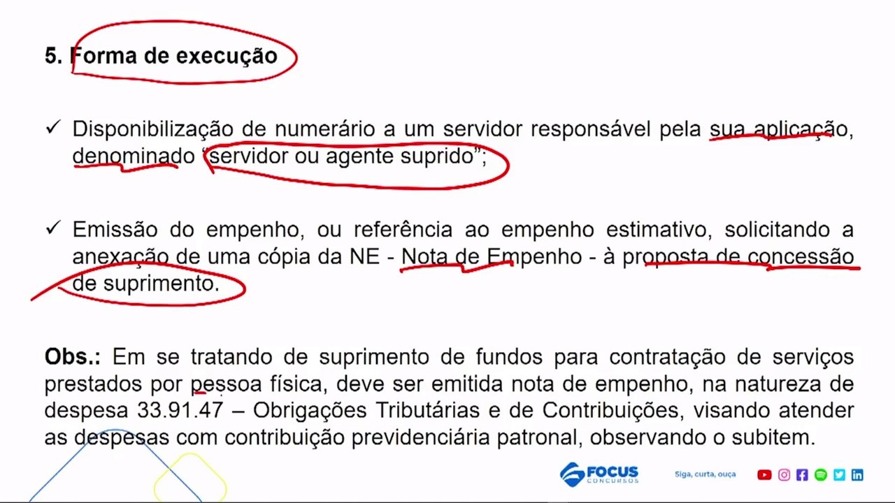 Aula 34 Suprimento de Fundos Parte II - Administração Orçamentária e Financeira