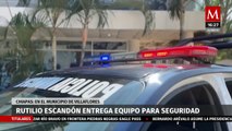 Rutilio Escandón entrega equipamiento para mejorar la seguridad en Chiapas