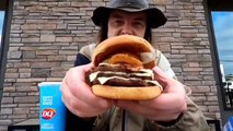 Dairy Queen Triple Burger & from hell hot sauce Review