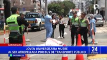 San Miguel: bus de transporte público atropella y mata a estudiante de medicina