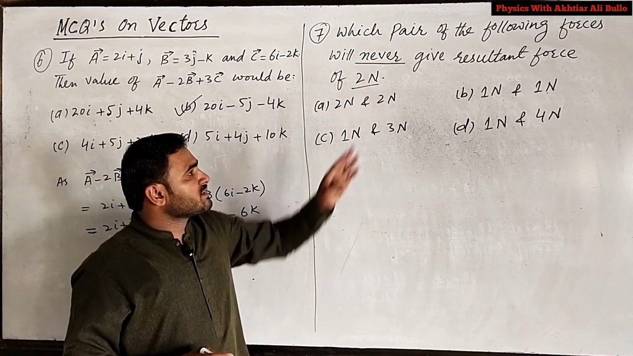 Vectors mcqs with solution _Physics class 11 mcqs solution