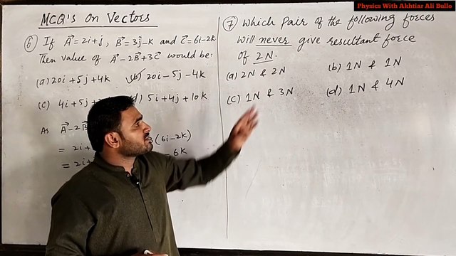 Vectors mcqs with solution _Physics class 11 mcqs solution