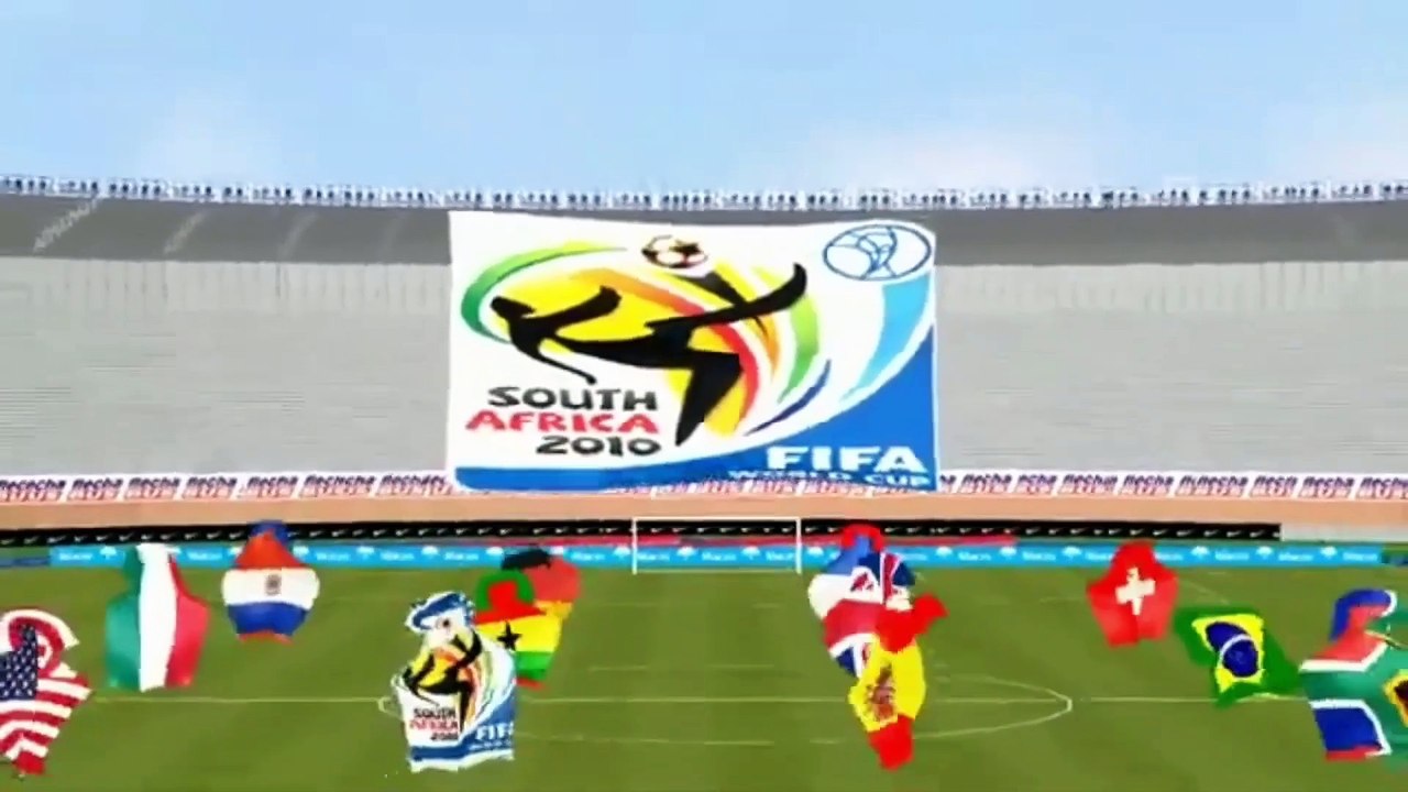 World Cup 2010 Wavin' Flags & Singing Soccerballs Animated Clip