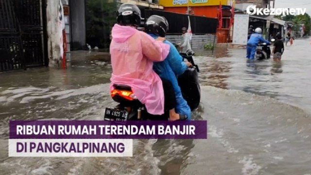 Diguyur Hujan Lebat, Ribuan Rumah Warga Terendam Banjir di Pangkalpinang